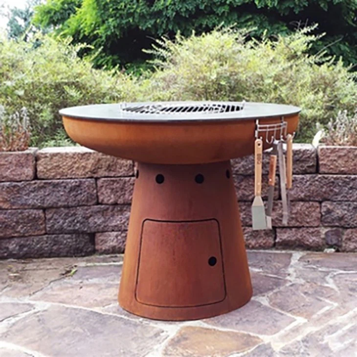Corten BBQ Garden Party Plancha Grill