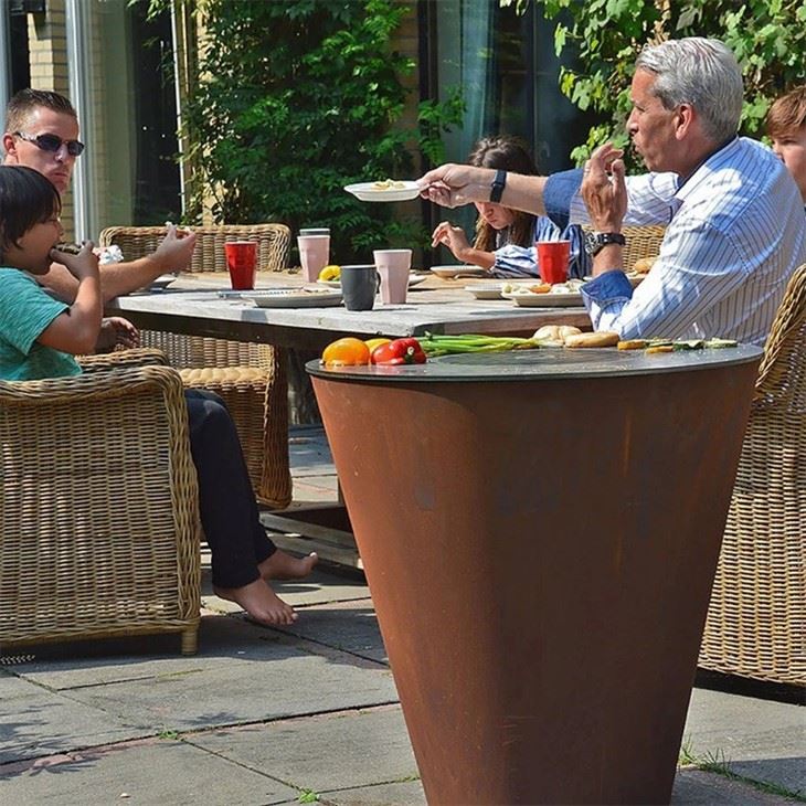 Corten Steel BBQ Grills Útieldun