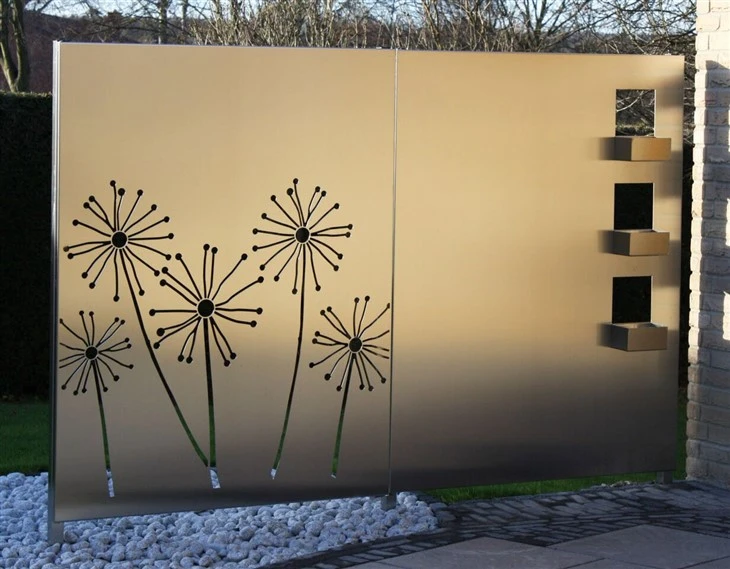 Corten Steel Skreytt Ryðgaður Skjár/ Laser Cut girðingarborð