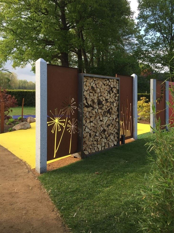 Corten Steel Decorative Rusty Screen/ Laser Cut Fence Panel