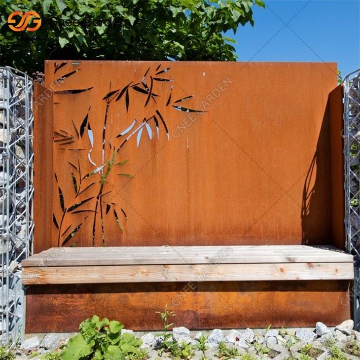 Corten Steel Garden Wall Screen For Sale