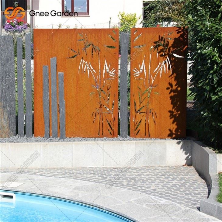 Corten Steel Garden Wall Screen For Sale