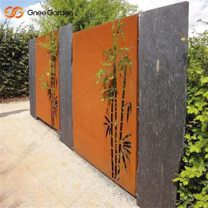 Corten Steel Garden Wall Screen For Sale