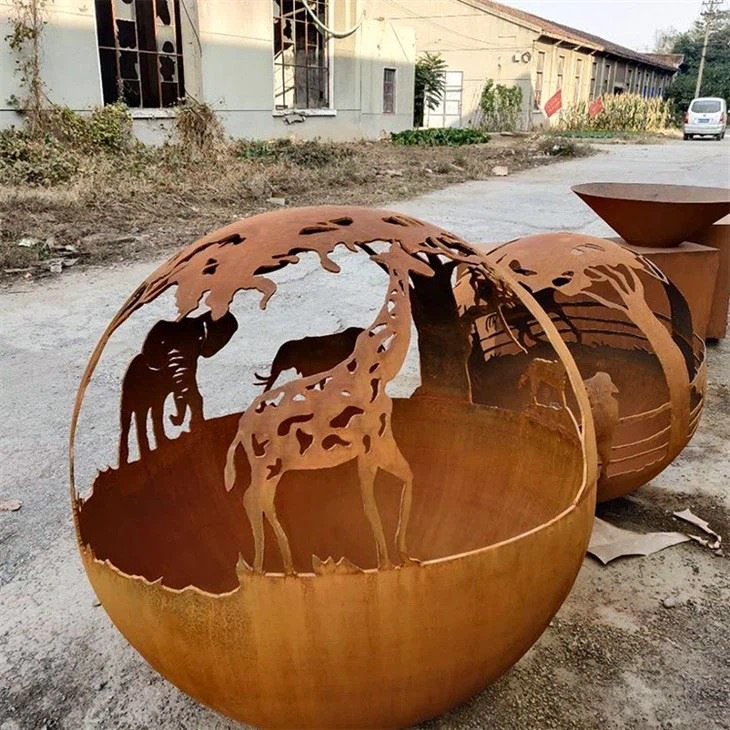 Garden Backyard Stackable Stove Fire Bowl Outdoor Steel Fire Ball Fire Pit