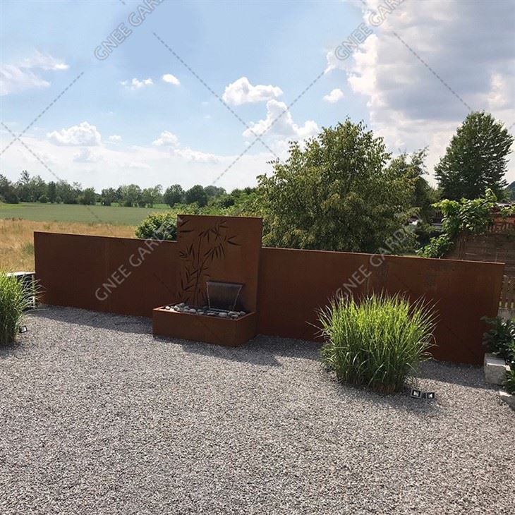 Garden Ornaments Water Fall Design Outdoor Corten Steel Water Feature