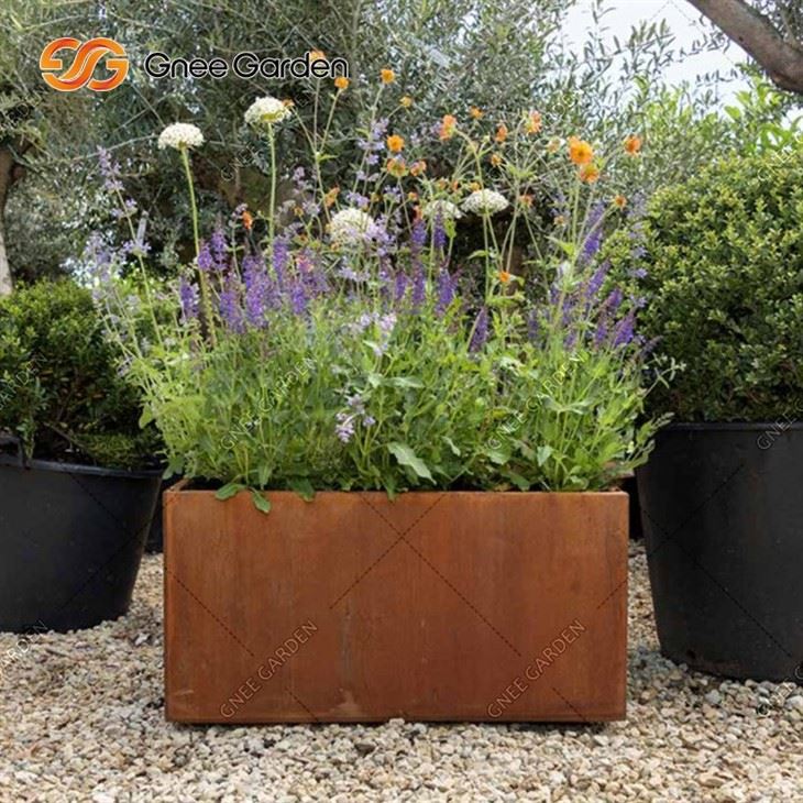 Outdoor Decoration Corten Steel Flowerpots