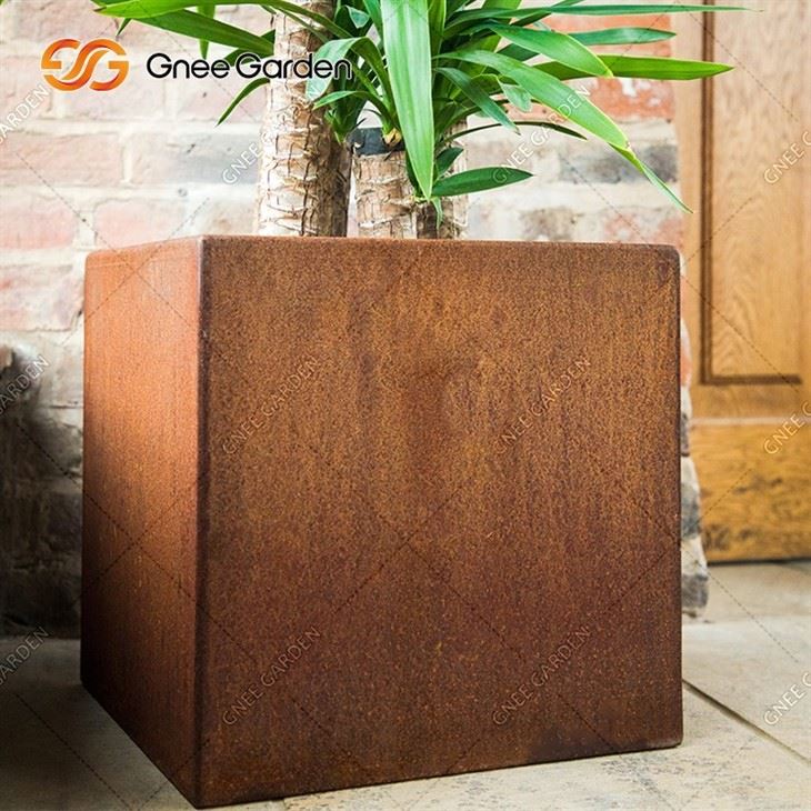 Outdoor Decoration Corten Steel Flowerpots