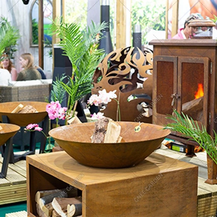 Outdoor Fireplace Metal Corten Steel Rusty Fire Pit