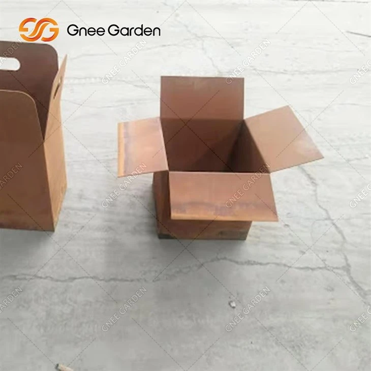 Outdoor Shape Flower Pot Corten Steel Planter Box Corten Steel Flower Pot