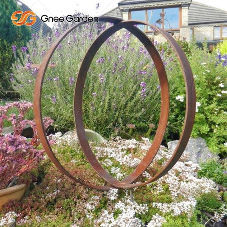 corten contemporary garden statues