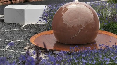 Metal Yard Art Varanlegur Corten stál vatnsbrunnur