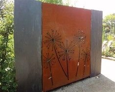 Rustic skrautlegur Corten stál málmskjár