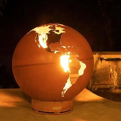 Sphere Pergola Garden Fire Pit Náttúrulegur Gas Fire Pit Brennari