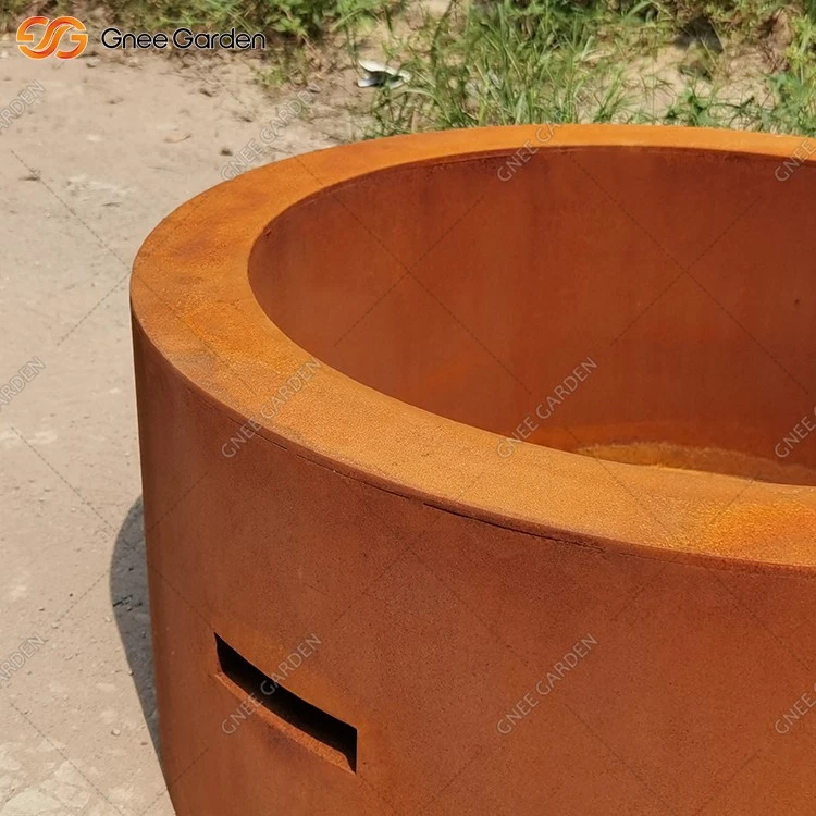 Corten Steel Large Group Firebowl For Pavilion heating