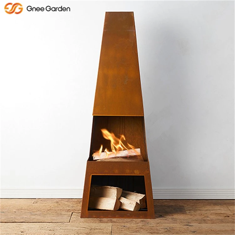 Weathering Steel Outdoor Fireplace Weathering Steel Outdoor Fireplace