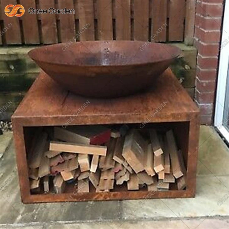 Corten Steel Firebowl Garden Firepits